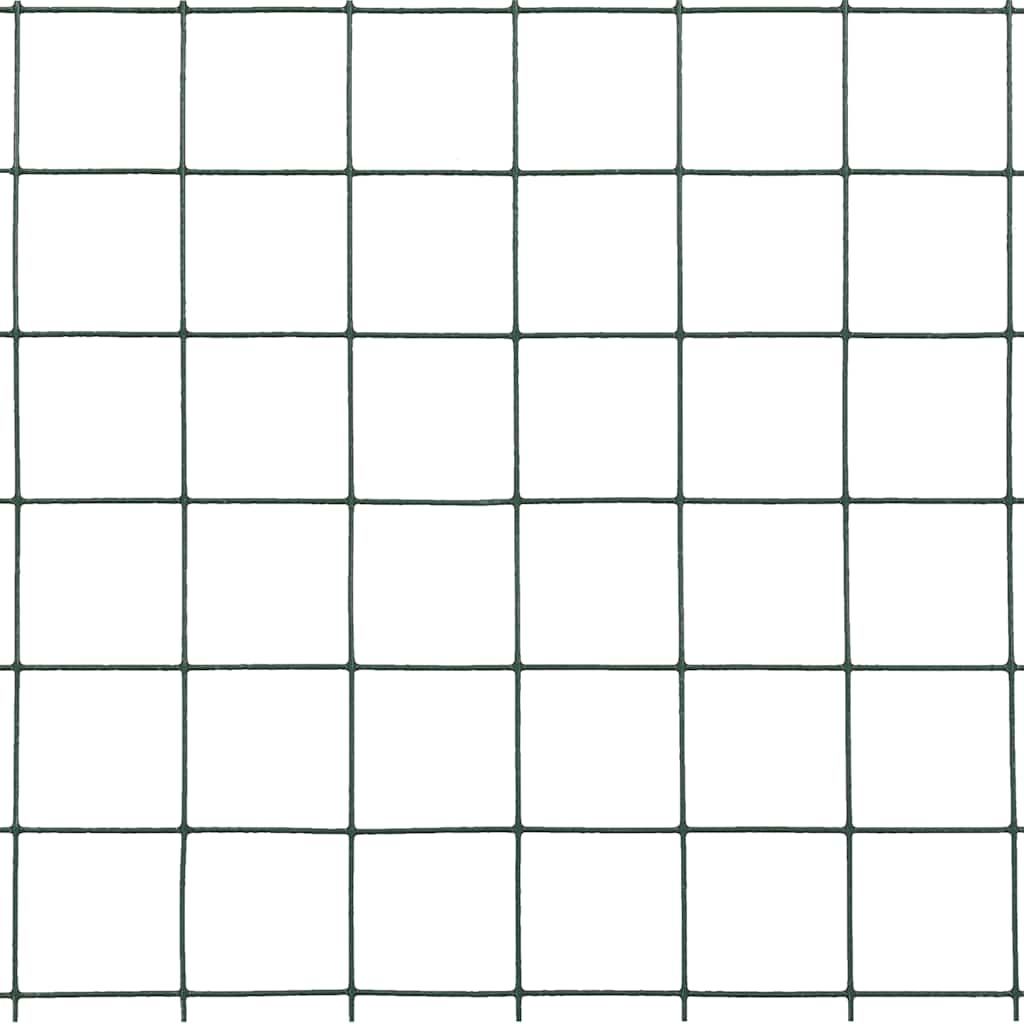 vidaXL Clôture en fil d'acier enduit PVC 10x0,5 m Vert