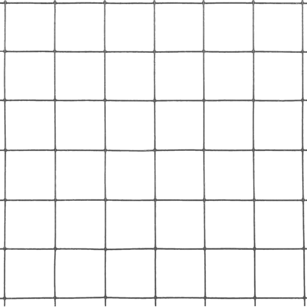vidaXL Clôture grillagée en acier avec revêtement en PVC 10x1 m Gris