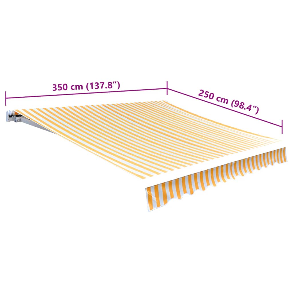Markisenbespannung Canvas Orange & Weiß 350x250 cm