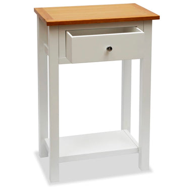 vidaXL Beistelltisch 50x32x75 cm Massivholz Eiche