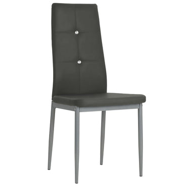 vidaXL Chaises de salle à manger 6 pcs Similicuir Gris