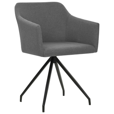 vidaXL Chaises de salle à manger pivotantes 2 pcs Gris clair Tissu
