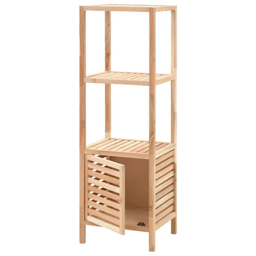 vidaXL Badezimmerschrank Massivholz Walnuss 39,5x35,5x123 cm