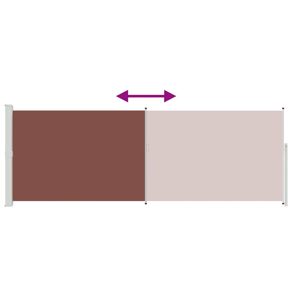 Ausziehbare Seitenmarkise 160x500 cm Braun