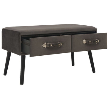 vidaXL Table basse grise 80x40x46 cm Velours