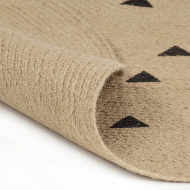 vidaXL Tapis fait main en jute à motif triangulaire 120 cm