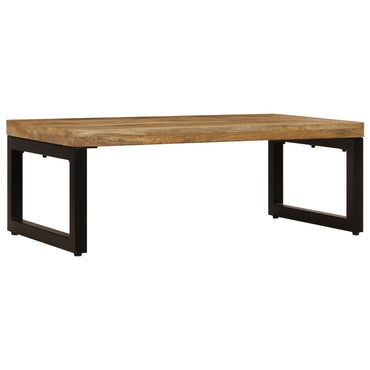 vidaXL Table basse 100x50x35 cm Bois de manguier massif et acier