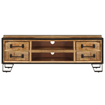 vidaXL Meuble TV avec tiroirs 120x30x40 cm Bois de manguier massif