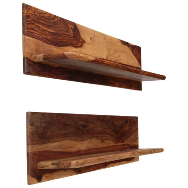 vidaXL Wandregale 2 Stk. 118x26x20 cm Massivholz Akazie
