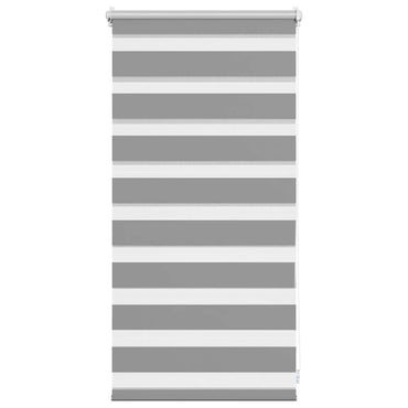 vidaXL Store enrouleur jour nuit zébré 40,9 x 100 cm, largeur de tissu 36,7 cm, gris