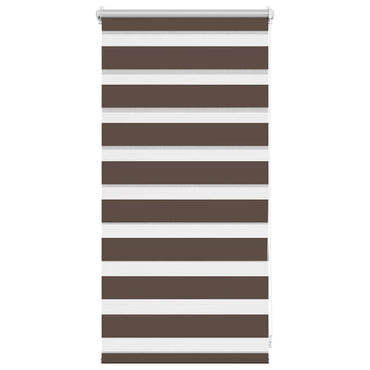 vidaXL Store double enrouleur 40,9 x 100 cm, largeur du tissu 36,7 cm, marron café