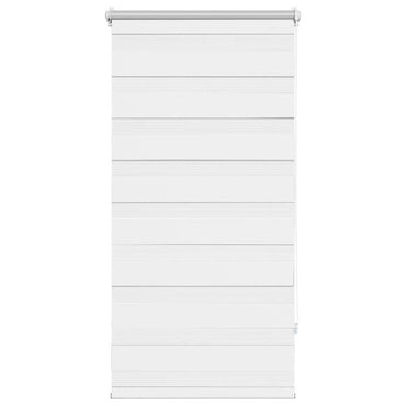 vidaXL Store enrouleur zèbre 80,9 x 150 cm, largeur de tissu 76,7 cm, blanc