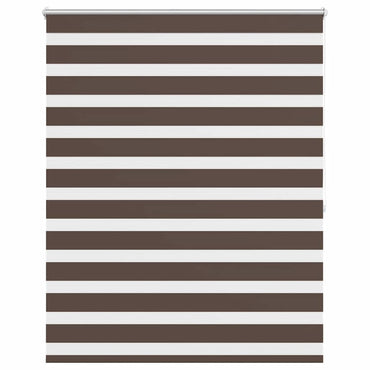 vidaXL Store enrouleur jour nuit zébré 120,9 x 175 cm, largeur du tissu 116,7 cm, marron café