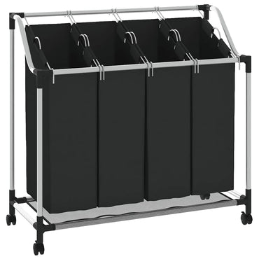 4 Fächer Schwarz Wäschesortierer