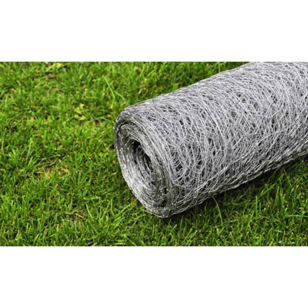 vidaXL Grillage Acier galvanisé 25x0,75 m Argenté
