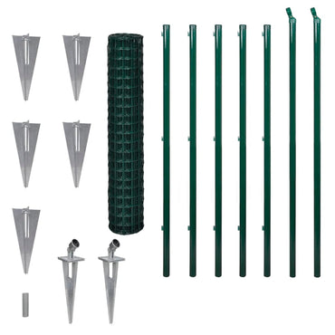 vidaXL Drahtzaun Stahl 10x1,5 m Grün