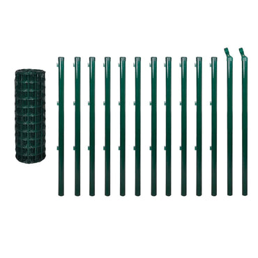 vidaXL Eurozaun Stahl 25x1,5 m Grün