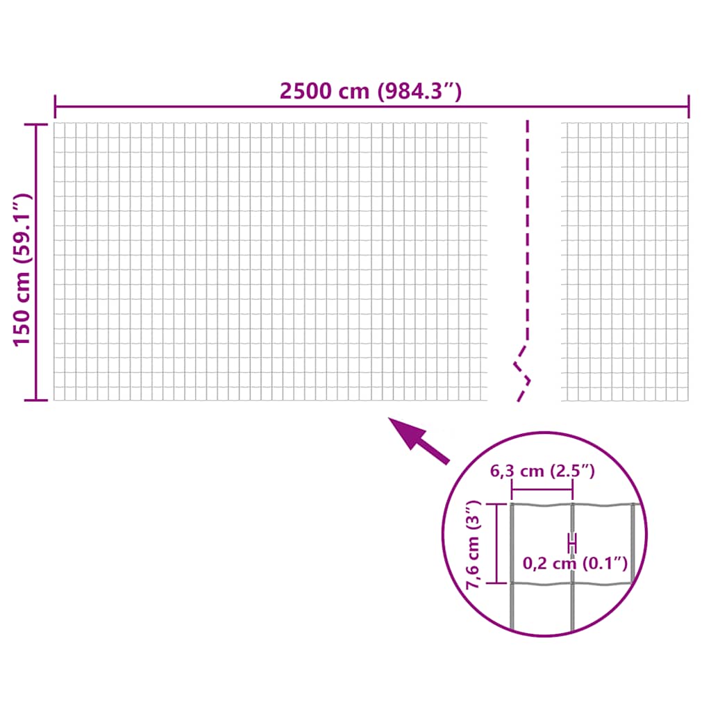 Gartenzaun Gitterzaun gitter 25x1,5m Maschendraht
