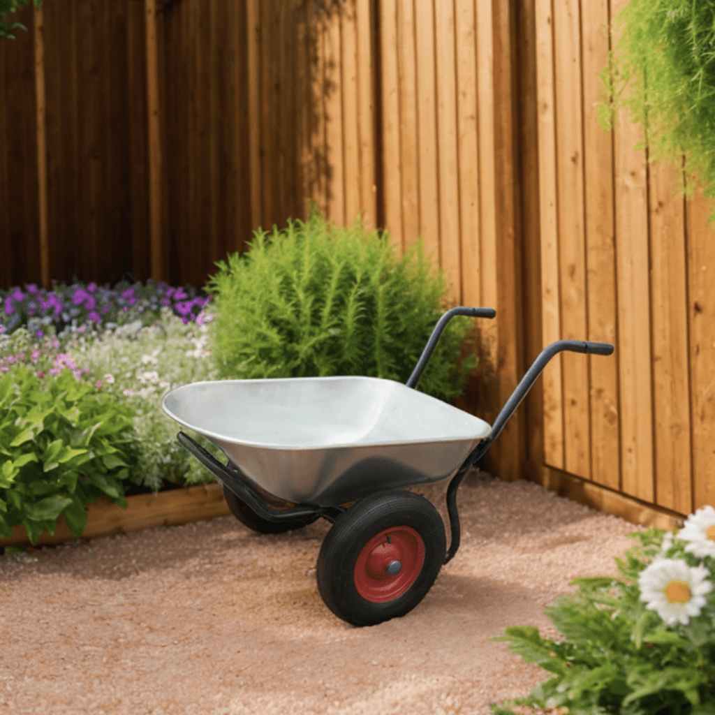 Outil de jardin Brouette à deux roues 66 L