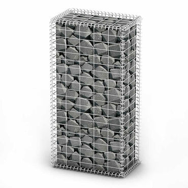 vidaXL Steinkorb Gabione mit Deckeln Verzinkter Draht 100×50×30 cm