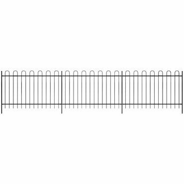 vidaXL Zaun 600 x 150 cm Pulverbeschichteter Stahl