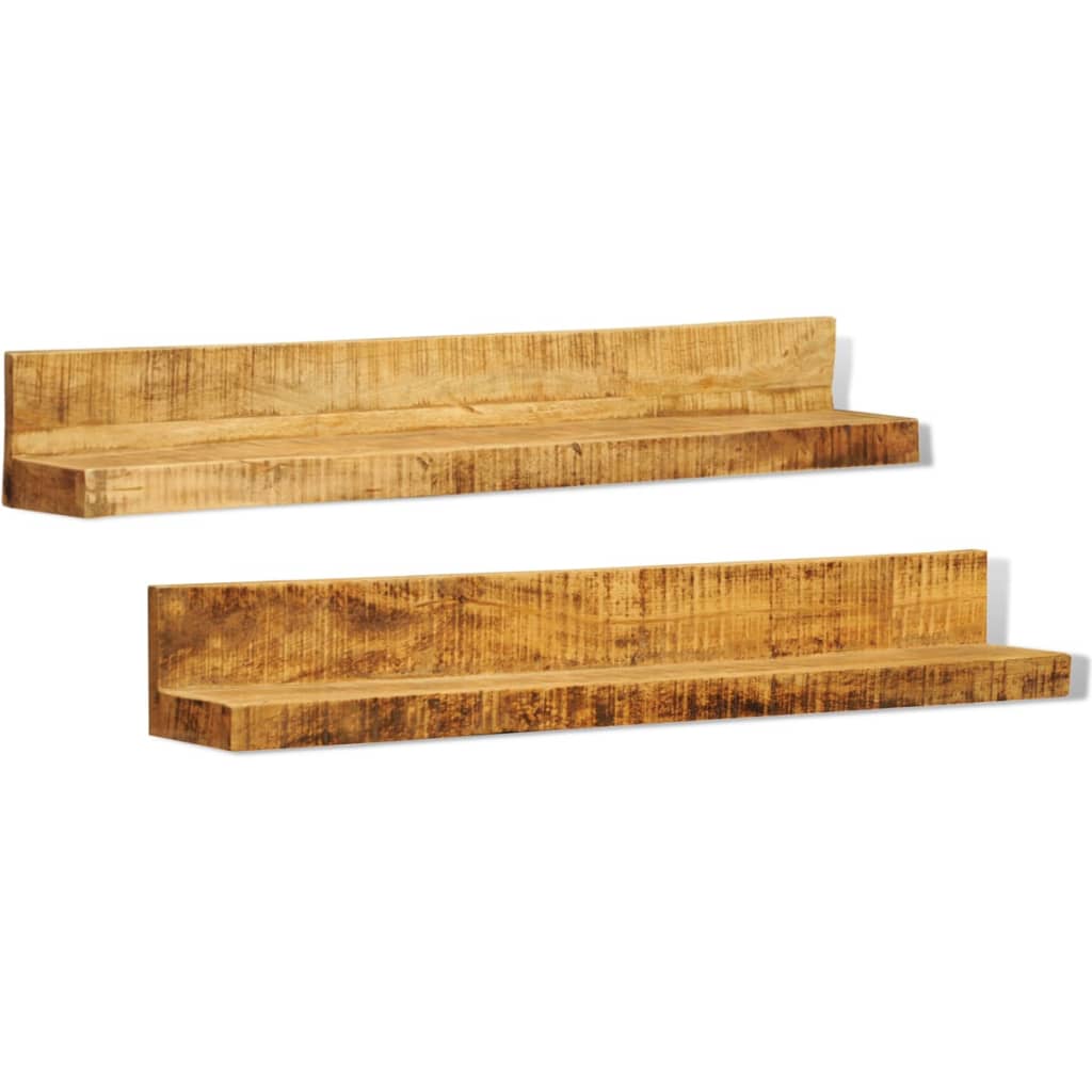 vidaXL Wandregale 2 Stk. Massivholz