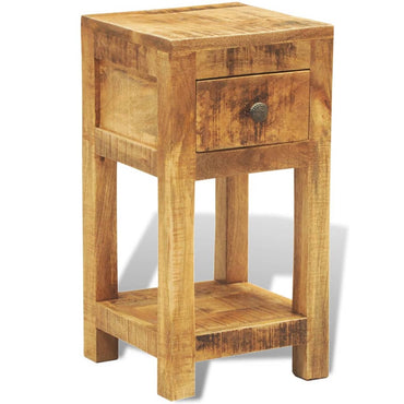 vidaXL Table de chevet avec 1 tiroir Bois de manguier massif