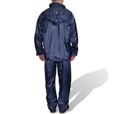 Vêtement de pluie bleu pour homme 2 pièces avec capuche taille XL