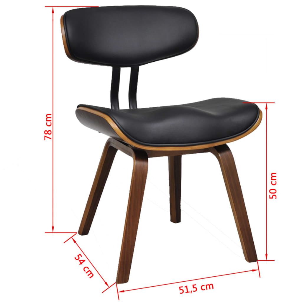 vidaXL Chaises de salle à manger 6 pcs. Bois courbé et similicuir