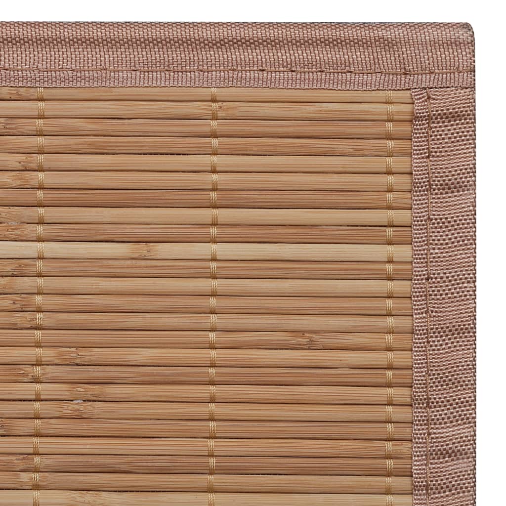 Tapis bambou marron rectangulaire 80x300 cm