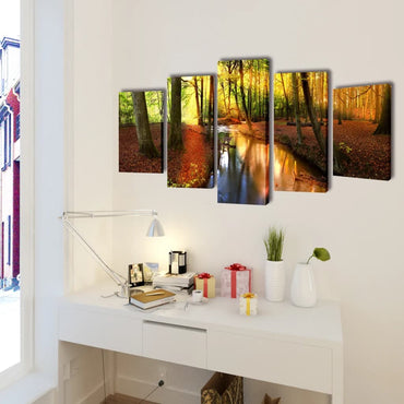Set de tableaux décoratifs Forêt 100 x 50 cm