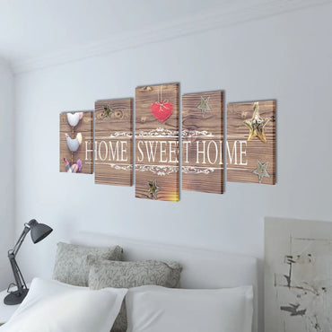 Tableaux décoration Set Home Sweet Home 100 x 50 cm