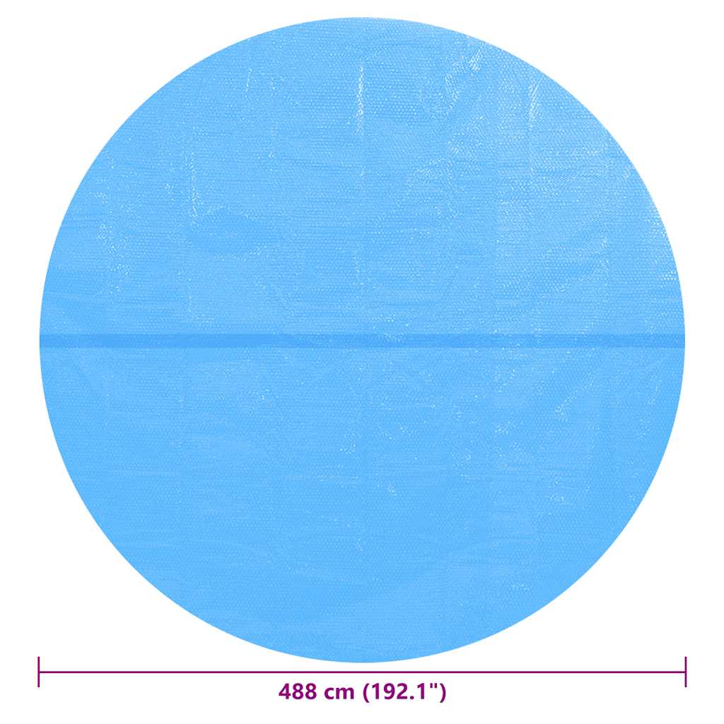 Runde Pool-Abdeckung PE Blau 488 cm