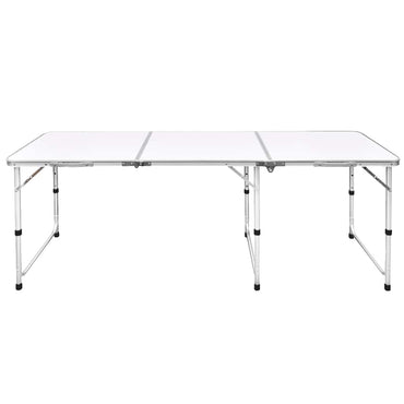 Table de camping pliable réglable en hauteur Aluminium 180 x 60 cm