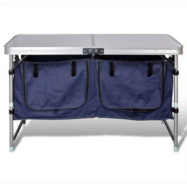 Meuble de rangement de camping en aluminium pliable