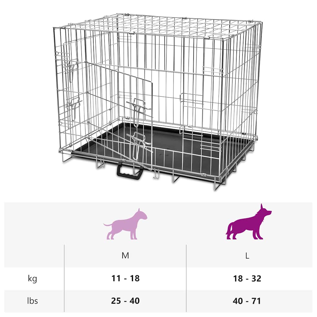 Faltbare Hundebox Metall L
