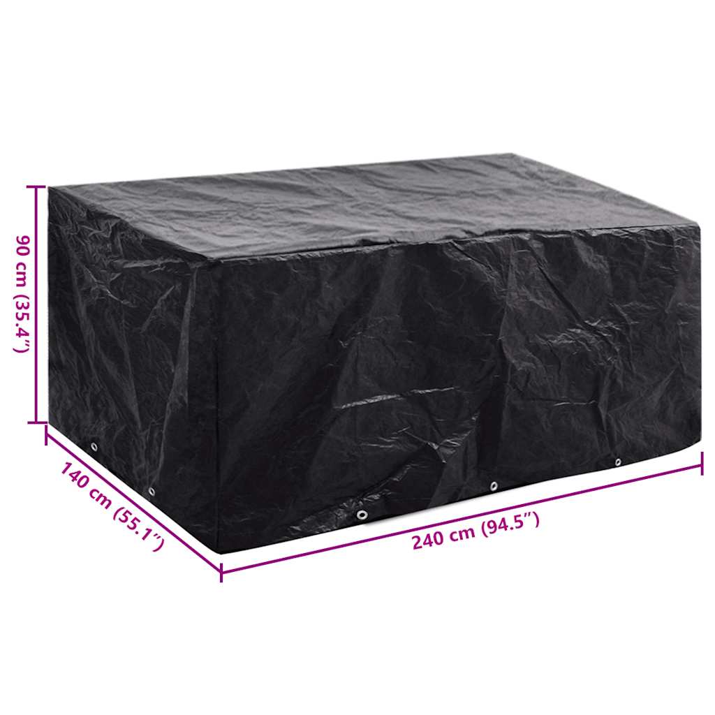 Gartenmöbel-Abdeckung 8 Ösen 240x140x90 cm