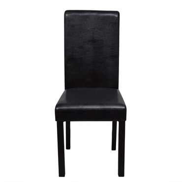 vidaXL Esszimmerstühle 4 Stk. Schwarz Kunstleder