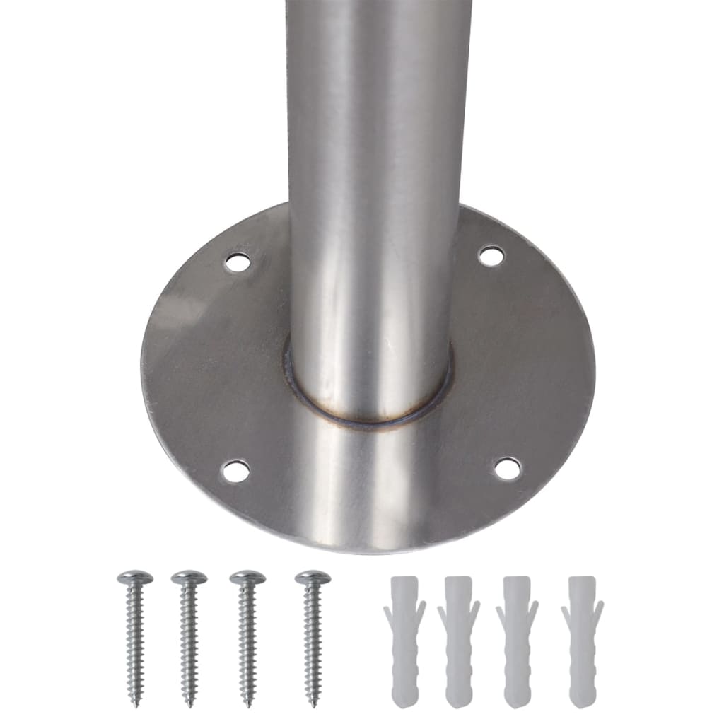 Boîte aux lettres double en inox avec support