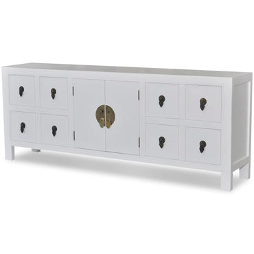 vidaXL Sideboard Holz Asiatisches Design 8 Schubladen 2 Türen