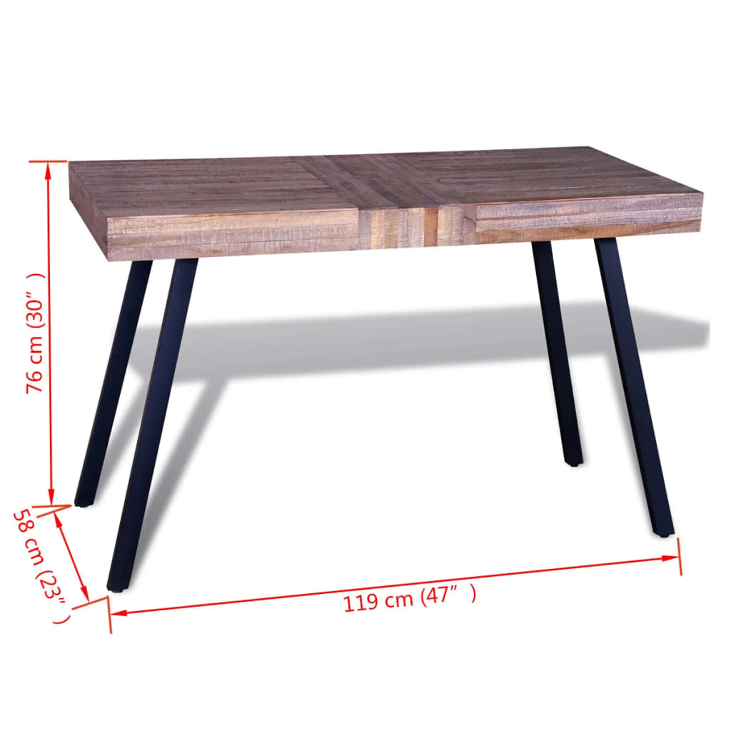 vidaXL Tisch Altholz Teak