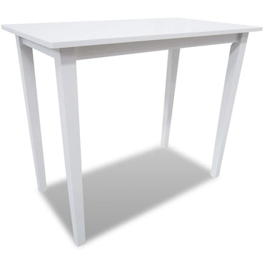 vidaXL Table haute et 4 tabourets de bar Bois Blanc