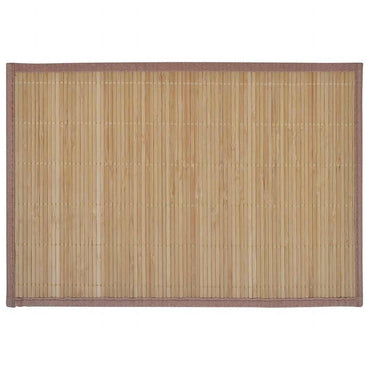 6 Bambus-Platzdeckchen 30 x 45 cm Braun