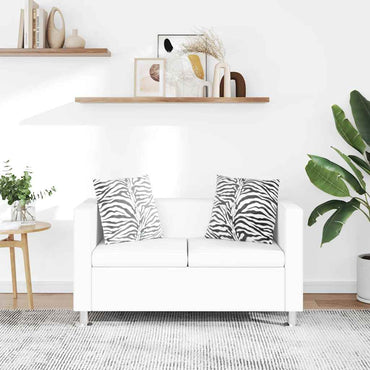 vidaXL 2-Sitzer-Sofa Kunstleder Weiß
