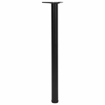 4 höhenverstellbare Tischbeine Schwarz 870 mm