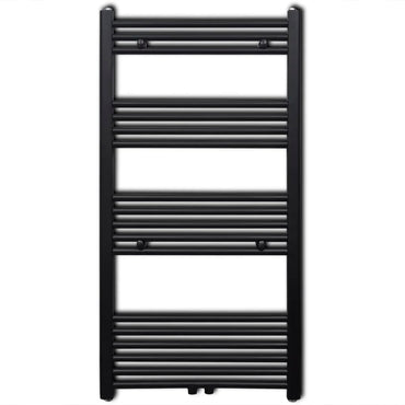 Handtuchheizkörper Warmwasser Gerade Schwarz 600x1160 mm