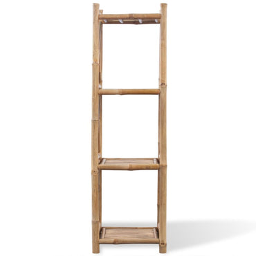 vidaXL Standregal mit 4 Böden Quadratisch Bambus