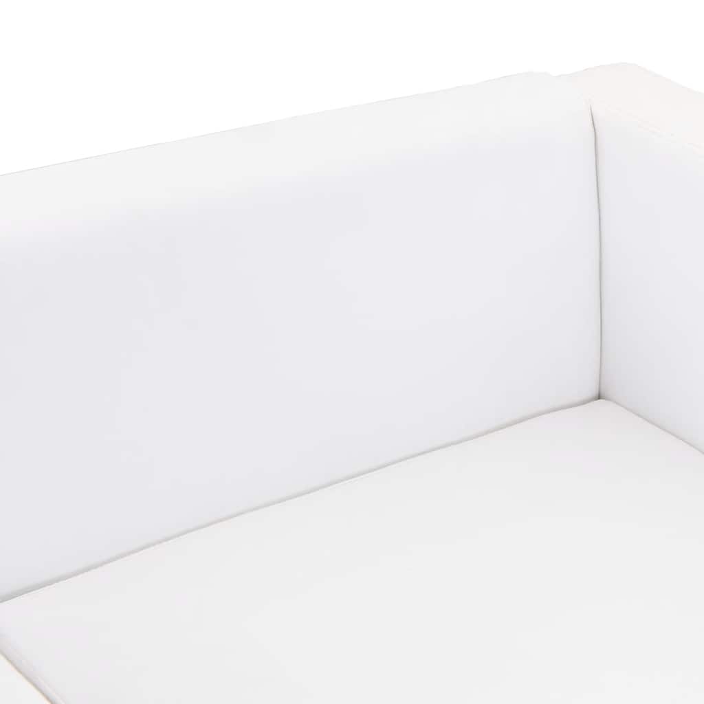 vidaXL Sofagarnitur Kunstleder 3-Sitzer + 2-Sitzer Weiß