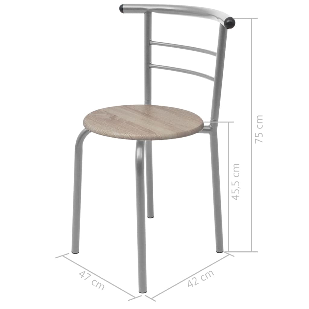 vidaXL Ensemble de bar de cuisine avec table et chaises en MDF