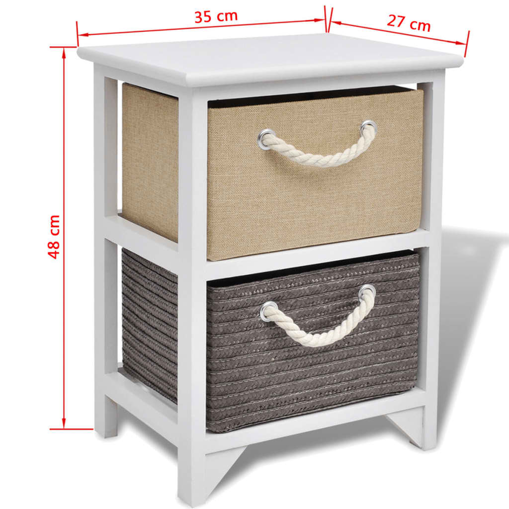 vidaXL Table de chevet en bois